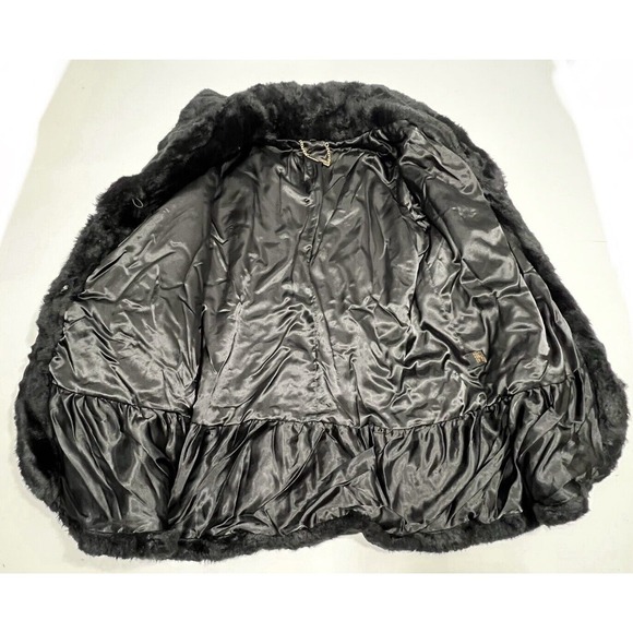 Iman Faux Fur Black Women Coat‎ Size XL - Picture 9 of 11
